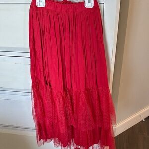 Joyfolie Mia Joy red tulle girls skirt size 7